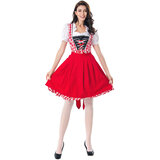 Women Oktoberfest Dirndl Costume Plaid German Beer Festival Cosplay costume