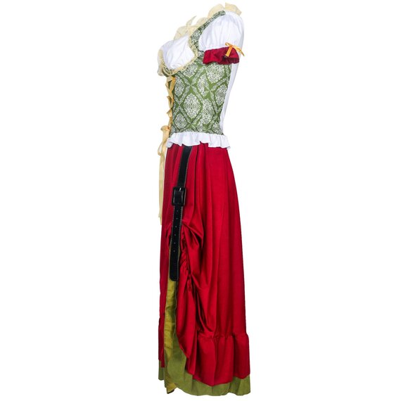 Womens Medieval Renaissance Dress Halloween Cosplay Costumes Irish Retro Gown Long Over Dresses