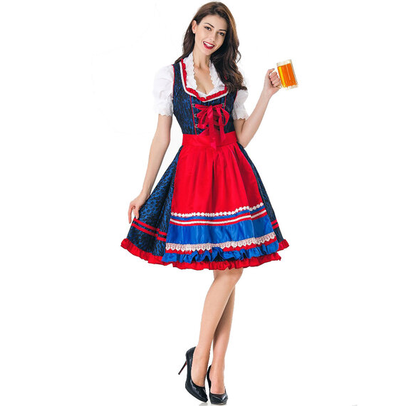 Retro German dirndl set for Oktoberfest carnival time