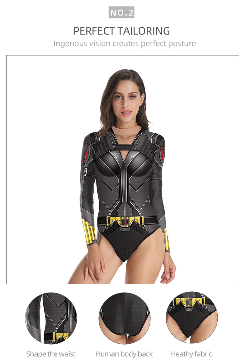 Marvel superhero black widow One-Piece sexy swimwear for female