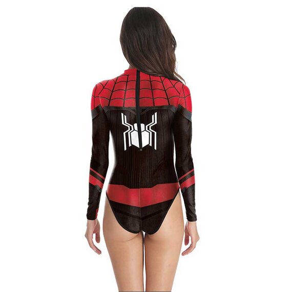 marvel spider-man superhero 3d print bathing suit for female
