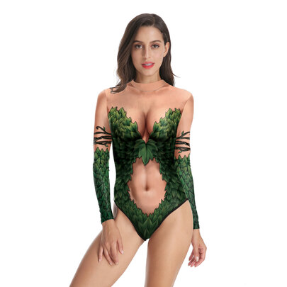 DC Comic Batman Poison Ivy One Piece Sexy Swimwear for ladies