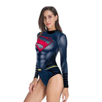 DC comic Superman women's sexy swimsuit for summer vacation