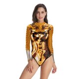 Diana Prince Golden Armor Sexy Swimdress for Womens