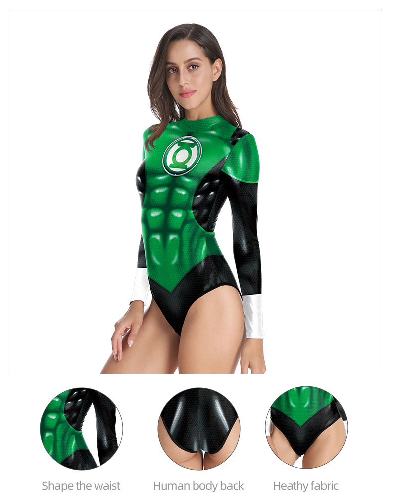 dc comic superhero green lantern One-Piece sexy swimwear for girls