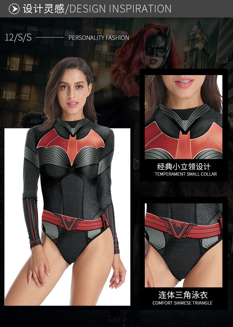 marvel superhero batman one piece sexy swimsuit for women