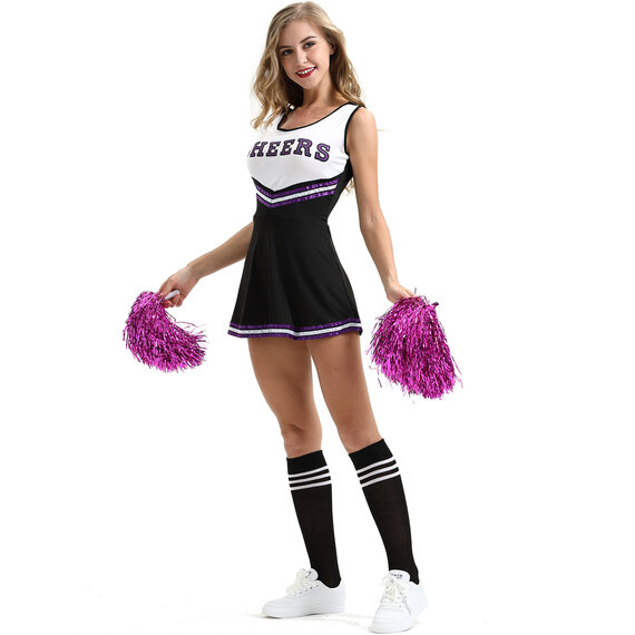 Round collar, sleeveless Cheerleader uniform
