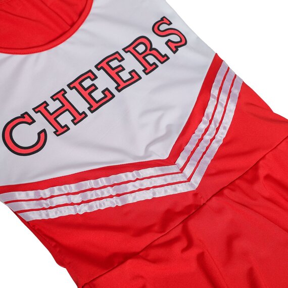 Women's Musical Uniform Fancy Dress Cheerleader Costume Outfit red