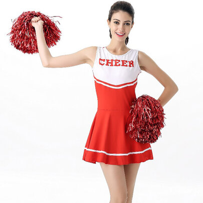 red Cheer Leader Uniform Dress for women