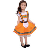 boys Oktoberfest Lederhosen Costume orange