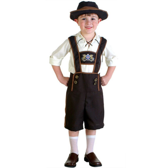 german Bavarian Oktoberfest outfit for children - boys,Include Hat+Pants+shirt