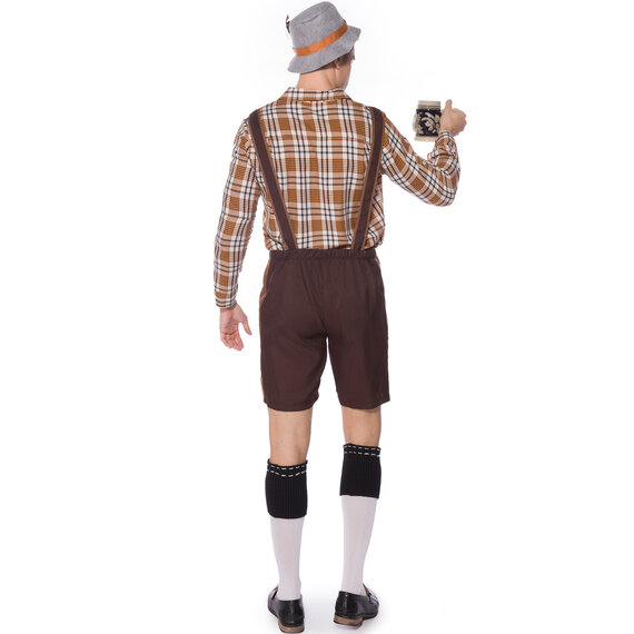 Mens Bavarian Costume Adults Oktoberfest German Beer Fest Fancy Dress Outfit