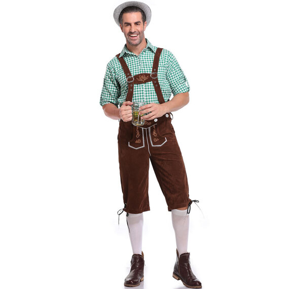 black and green Oktoberfest Costumes for Men