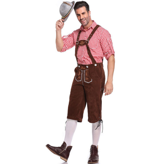 High Quality New Arrival Oktoberfest Costume Mens Lederhosen Octoberfest Bavarian Beer Clothes