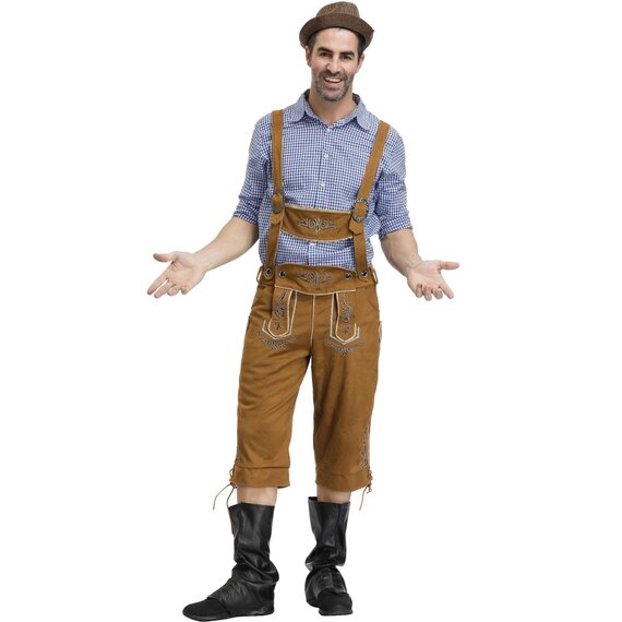 3pcs Men's Traditional Bavarian Oktoberfest Costume