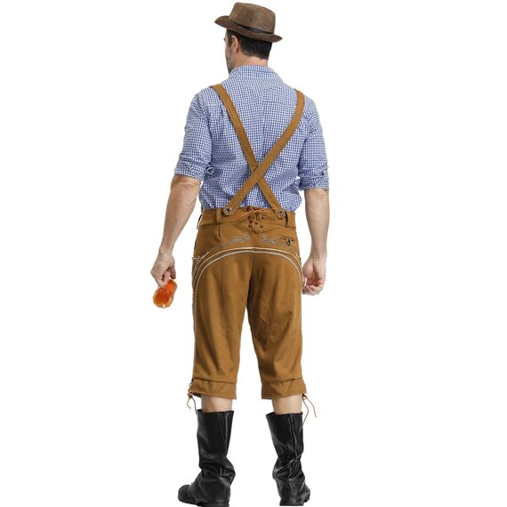 mens traditional bavarian  Beer Festival German cosplay costume with hat