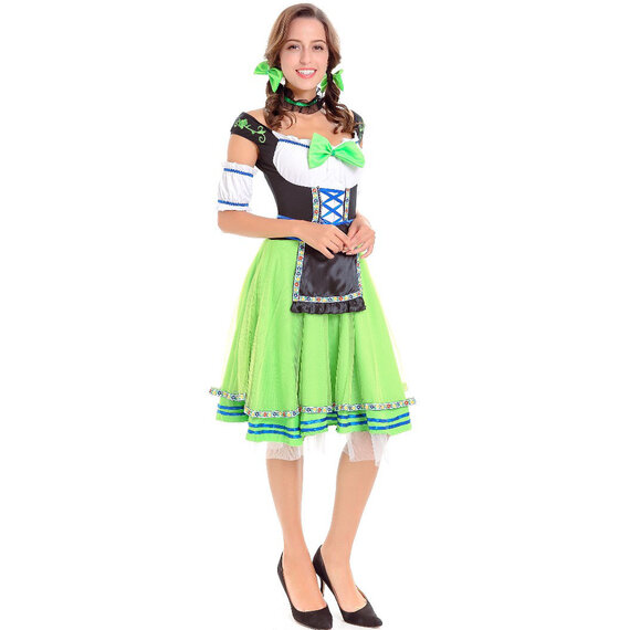 Oktoberfest Costumes Women Green And Black German Costume Women