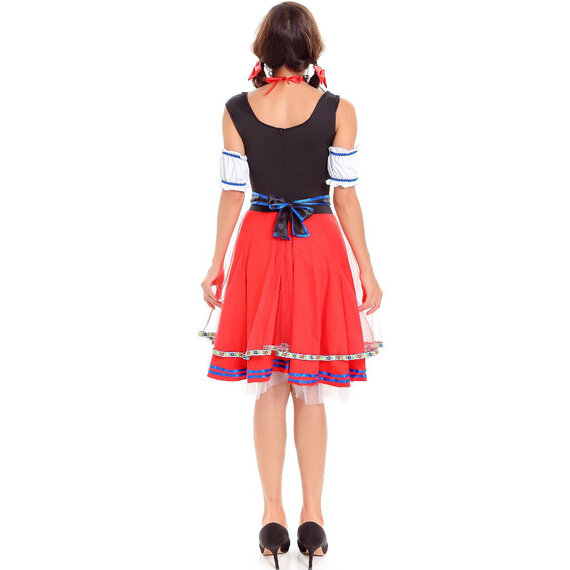 Women's holiday costumes dress for beer festival with red skirt