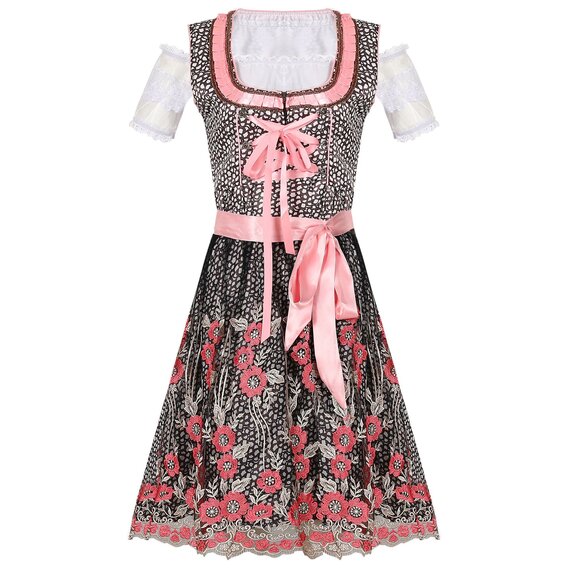 pink Exquisite Classic Vintage Style Women's holiday costume dress for beer festival