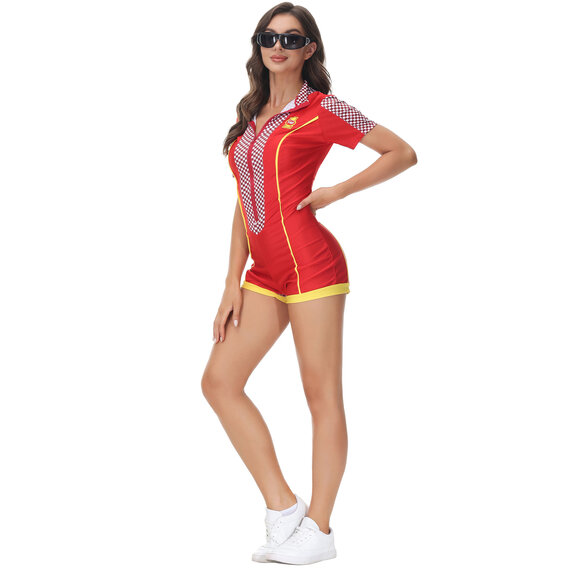 Sexy Women F1 Cheerleading Super Car Racer Racing Driver Costume