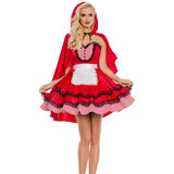 Women's Red Riding Hood Knee Length Dress Costume