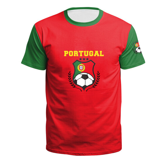 short sleeve crewneck 2022 Fifa World Cup Portugal National Football Team 3d print tee Shirt