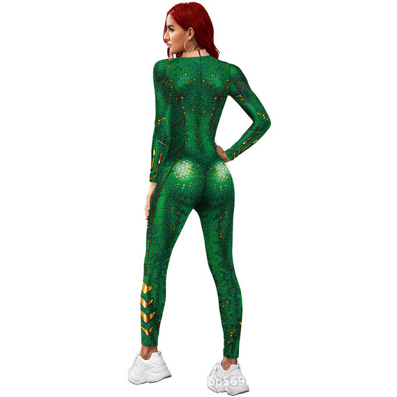The dc comic Aquaman the green costume of Mera