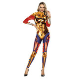 Sexy womens Captain Marvel jumpsuit costume