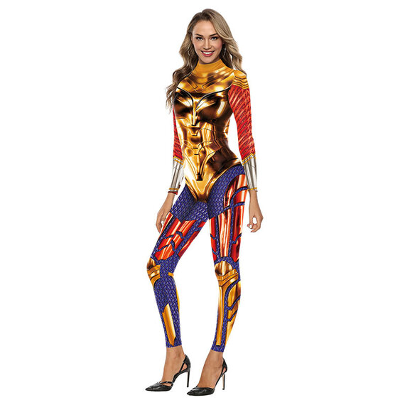 Captain Marvel Costume Women's superhero jumpsuit