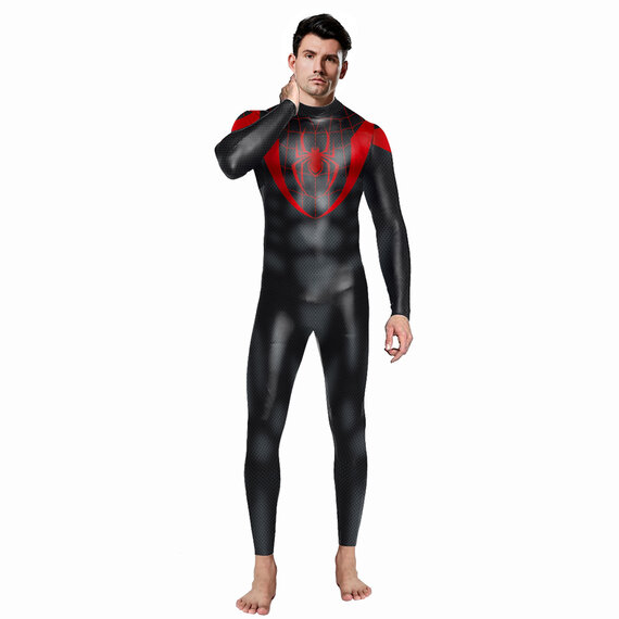 Buy Spider Man Miles Morales Cosplay Costume Spiderman Jumpsuit for boys