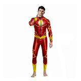 dc comic superhero the flash red jumpsuit for halloween cosplay