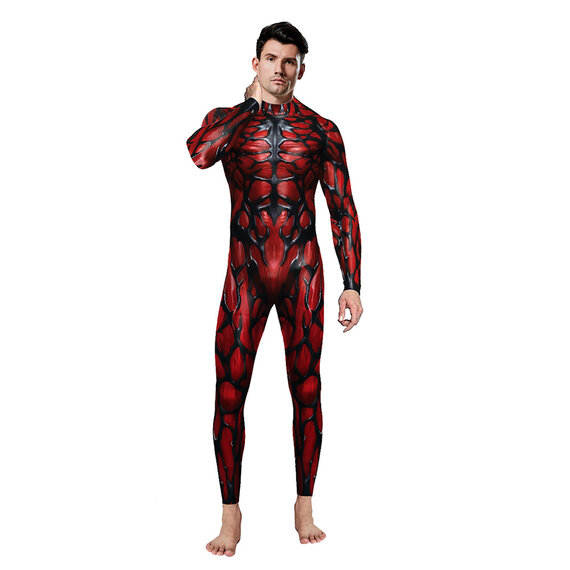 venom 2 Carnage Costume jumpsuit red black