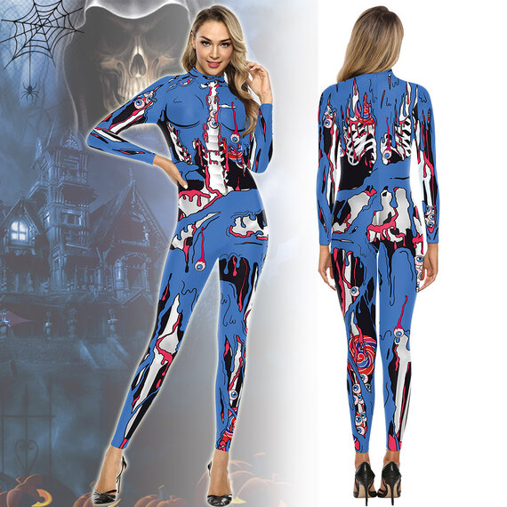 3d Printed Jumpsuit Bloodshot Eye cosplay costume for ladies