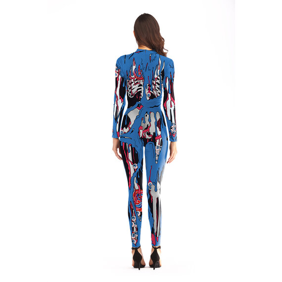 sexy lady Bloodshot Eye Jumpsuit for halloween theme parties