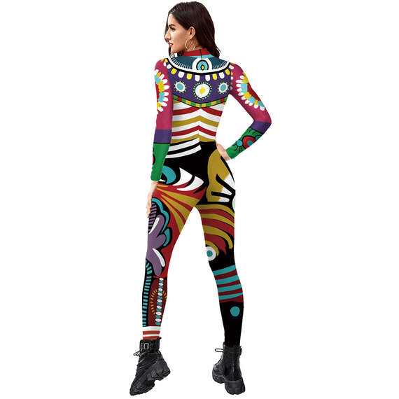 Women's Graffiti Print Jumpsuit Halloween Costume For Sale