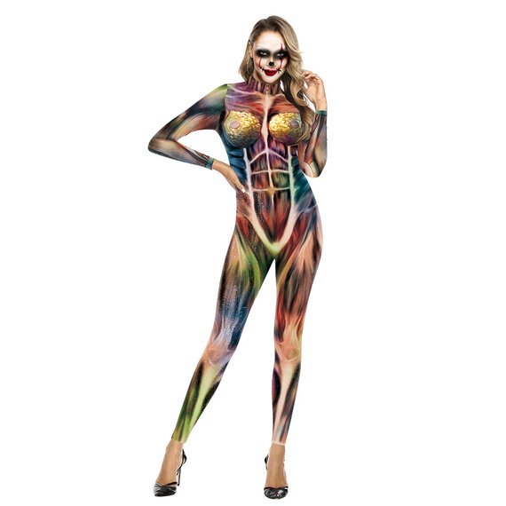 Woman human body structure jumpsuit