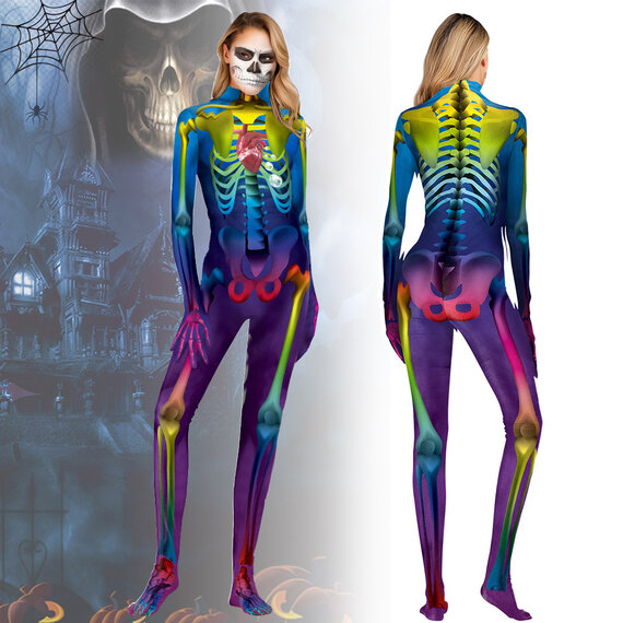 Skeleton Bodysuit Skeleton Costume for halloween theme party