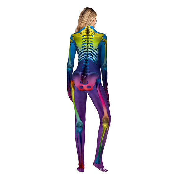 Womens Skeleton Jumpsuit long sleeve