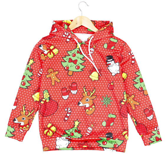 Reindeer,xmas tree,bell,snow 3d print christmas pullover hoodie pant set holiday costume