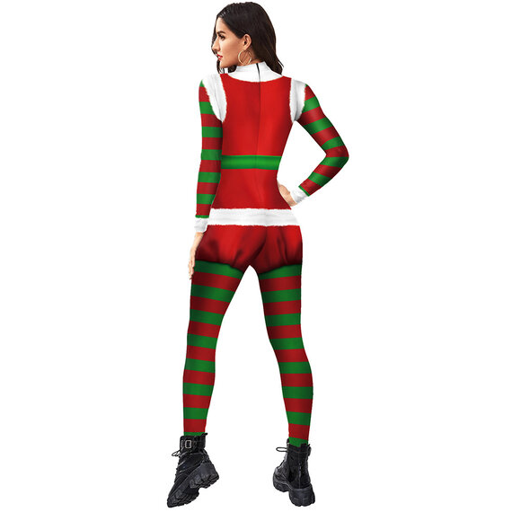 Women Sexy Christmas Jumpsuit mockneck