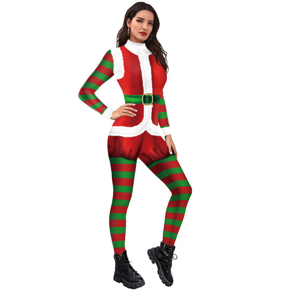 omen Christmas Jumpsuits Pajamas Lingerie Sexy Winter Outfits for Women