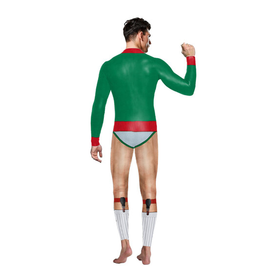 Merry Christmas Elf cosplay onesie for men