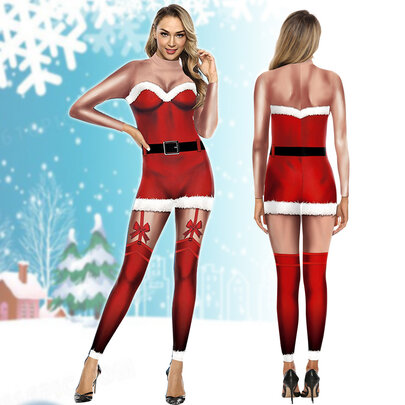 Sexy Christmas Santa Elf Costume Sets womens