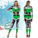 Green sexy Christmas Jumpsuit womens