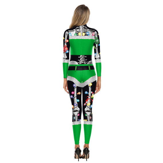 fashion Halloween Skeleton Christmas ELF bodysuit girls