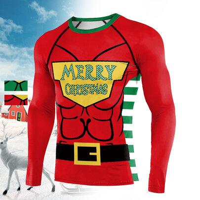 Merry Christmas Workout Shirts for Men
