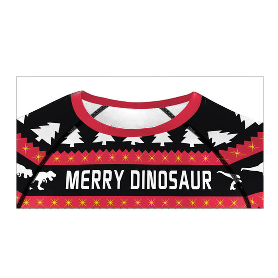 short sleeve merry dinosaur gym tee shirt