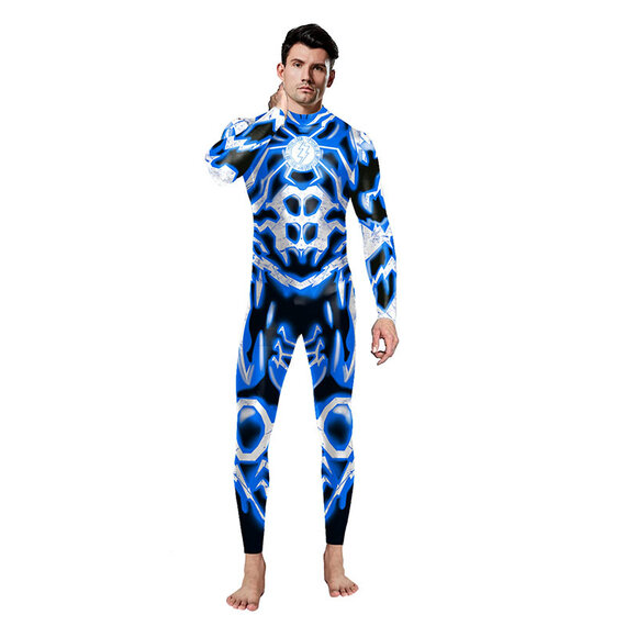 Mens SKELETON COSTUME Blue