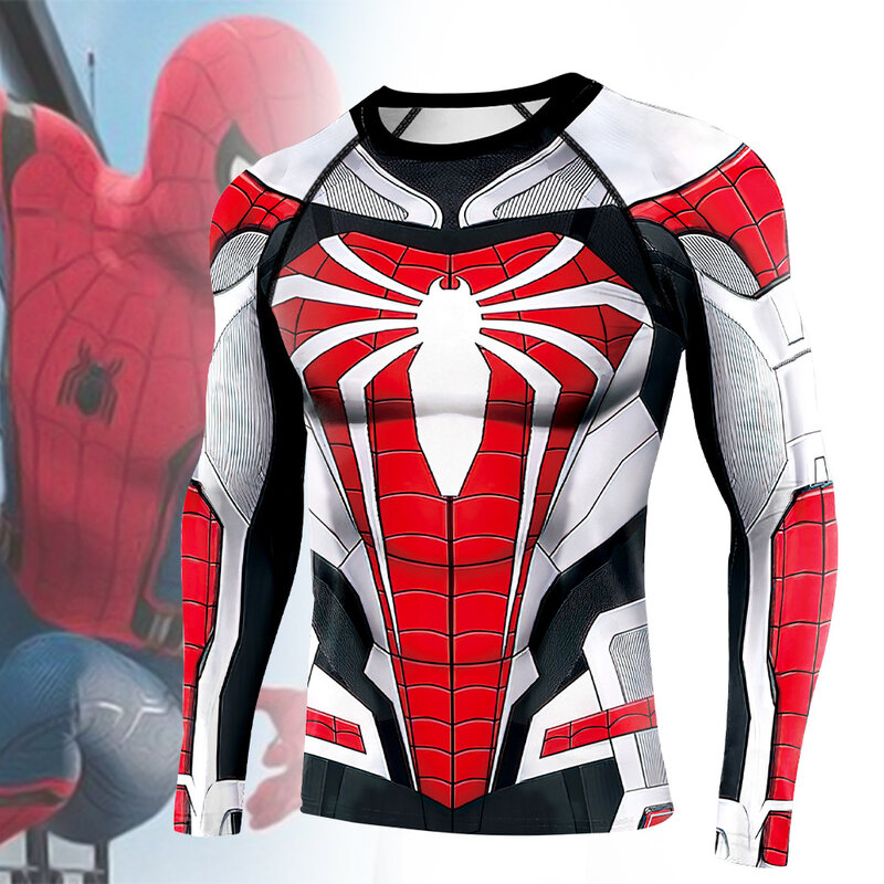 Spider-man 2021 Marvel Superhero Compression Gym Shirt - PKAWAY