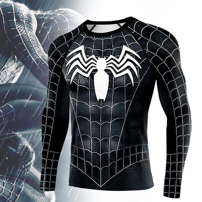 Superhero Soft Running slim fit venom 3d grahic tee shirt 